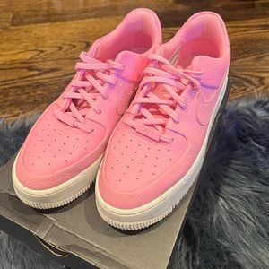 Pink Leather AF1’s